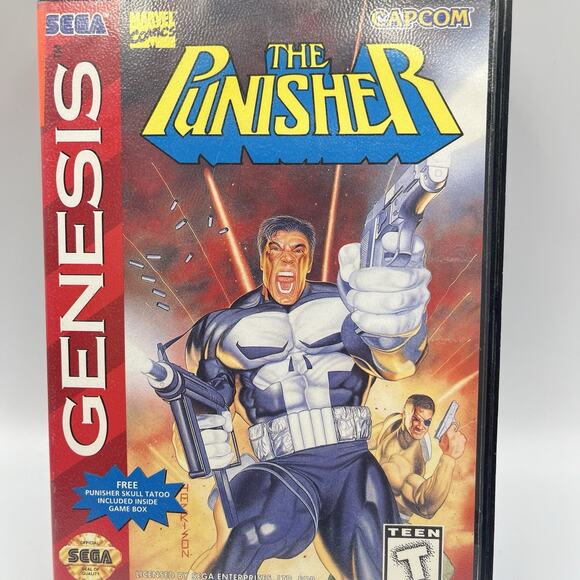 The Punisher (Sega Genesis, 1994) With Original Box - Picture 2 of 14